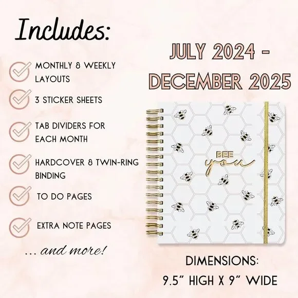 Votum 18 Month Planner 2024-2025 - July 2024- Dec 2025 Planner- Daily Weekly ... - Picture 8 of 10